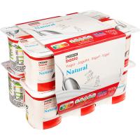 Yogur natural EROSKI basic, pack 12x125 g