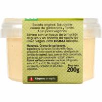 Hummus con aceite de oliva EROSKI, tarrina 200 g