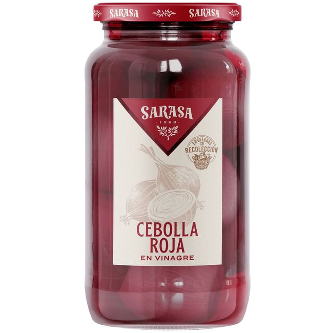 Cebollas rojas en vinagre SARASA, frasco 500 g