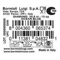 Vaso bajo Diamond azul, vidrio labrado BORMIOLI, 39 cl