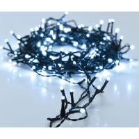 Guirnalda de Navidad con 96 luces Led blanco-frío con controlador de 8 funciones con memoria y temporizador. Funciona a pilas (No incluidas)