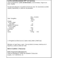 Leche semidesnatada sin lactosa KAIKU, pack 3x200 ml