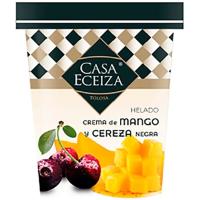 CASA ECEIZA mango krema eta gerezi beltzezko izozkia, terrina 390 g