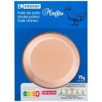 Paté de pato EROSKI MAESTRO, blister 75 g