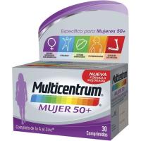 MULTICENTRUM 50+ emakumeentzako bitamina osagarria, kutxa 30 kapsula