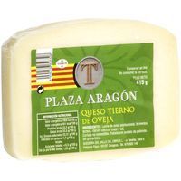 Queso tierno de oveja PLAZA ARAGÓN, cuña 415 g