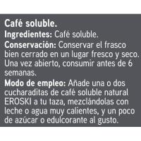 Café soluble clásico EROSKI, frasco 100 g