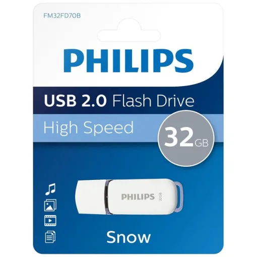 Pendrive blanco gris USB 2.0 de 32 GB Snow Grey PHILIPS