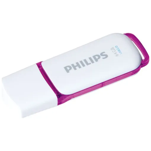 Pendrive blanco purpura USB 2.0 de 64 GB Snow Purple PHILIPS