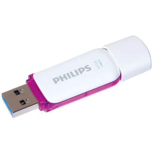 Pendrive blanco purpura USB 2.0 de 64 GB Snow Purple PHILIPS
