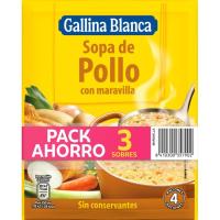 Sopa maravilla GALLINA BLANCA, pack 3x85 g