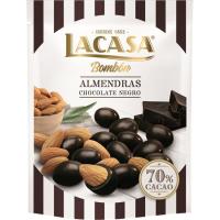 Divinos bombón de almendra 70% cacao LACASA, doypack 125 g