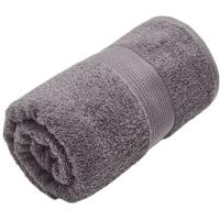 Toalla de ducha gris antracita 100% algodón 420gr/m2 EROSKI, 70x130cm