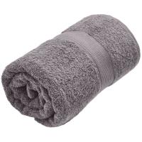 Toalla de baño gris antracita 100% algodón 420gr/m2 EROSKI, 100x150cm