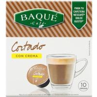 Café cortado crema compatible Dolce Gusto BAQUÉ, caja 10 uds