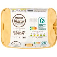 Huevo campero EROSKI Natur, cartón 6 unid.