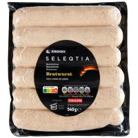 Salchichas Bratwurst Eroski SELEQTIA, sobre 540 g