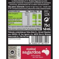 Sidra D.O. Euskal Sagardoa Eroski SELEQTIA, botella 75 cl