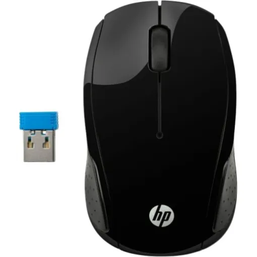 Ratón óptico inalámbrico negro, 200 HP