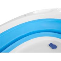 Bañera plegable azul con pies antideslizantes y tapón de drenaje INTERBABY