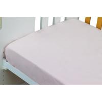 Sábana bajera cuna, popelín rosa-blanco, 100% algodón, 60x120 cm INTERBABY, 2 uds