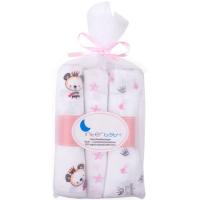 Gasas estampadas de color rosa para bebé, 100% algodón INTERBABY, pack 3 uds