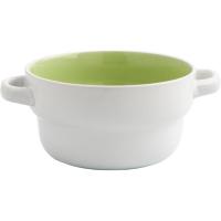 Bol para sopa blanco y verde Vita QUID, 13x7x8 cm