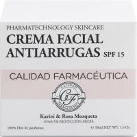 Crema facial antiarrugas FPS15 CALIDAD FARMACEUTICA, tarro 50 ml
