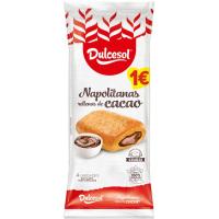 Napolitanas de cacao DULCESOL, paquete 160 g