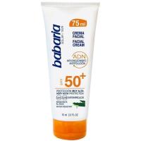 Crema facial solar SPF50+ BABARIA, tubo 75 ml