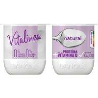 Leche fermentada desnat. natural DANONE VITALINEA, pack 4x120 g
