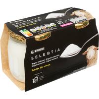Yogur natural de leche de oveja Eroski SELEQTIA, pack 2x115 g