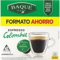 Café expresso Colombia compatible Nespresso BAQUÉ, caja 26 uds