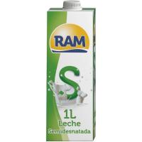Leche semidesnatada RAM, brik 1 litro