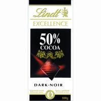 LINDT EXCELLENCE % 50 kakaoko txokolate beltza, tableta 100 g