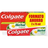 Dentífrico herbal COLGATE, pack 2x75 ml