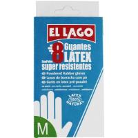 Guantes de latex Talla-M EL LAGO, pack 8uds
