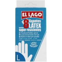 Guantes de latex Talla-G EL LAGO, pack 8uds