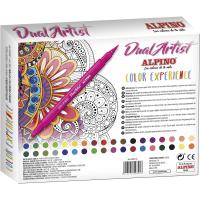 Rotulador Dual Artist doble punta fina y pincel 36 colores Color Experience ALPINO