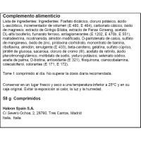 Comprimidos plus c/ ginseng-ginko MULTICENTRUM, caja 30 cápsulas