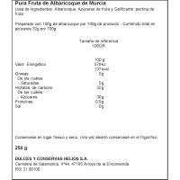 Mermelada de albaricoque HELIOS PURAFRUTA, frasco 250 g
