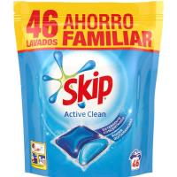 SKIP A. CLEAN ekintza bikoitzeko detergente kapsulak, poltsa 46 dosi