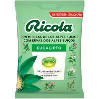 Caramelo de eucalipto sin azúcar RICOLA, bolsa 70 g