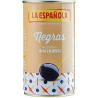 Aceitunas negras sin hueso LA ESPAÑOLA, lata 150 g