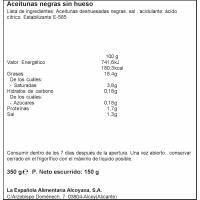 Aceitunas negras sin hueso LA ESPAÑOLA, lata 150 g
