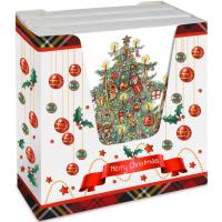 Sevilletas desechables arbol navideño 33x33 cm, pack 90 uds