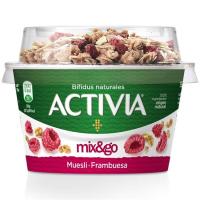Muesli con frambuesa Mix&Go ACTIVIA, tarrina 170 g