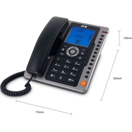 Teléfono sobremesa negro Office Pro 3604N SPC
