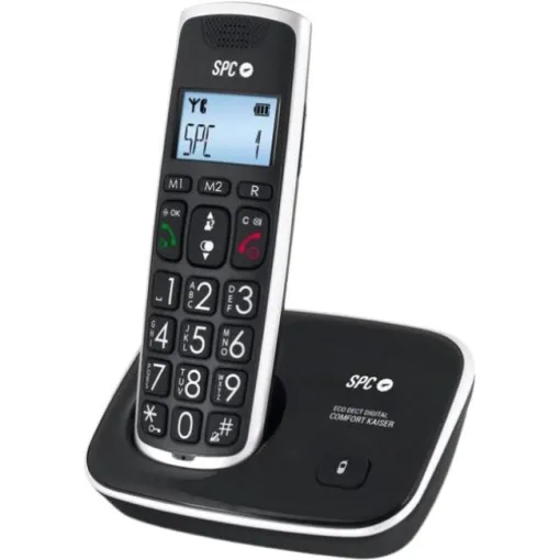 Teléfono inalámbrico negro 7608n Comfort Kaisser SPC
