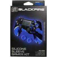 Funda silicona y 2 grips para mando PS4, rojo o azul ¿Cuál te llegará? BLACKFIRE
